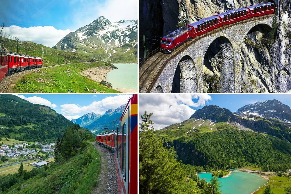 The Albula Bernina Railway Line